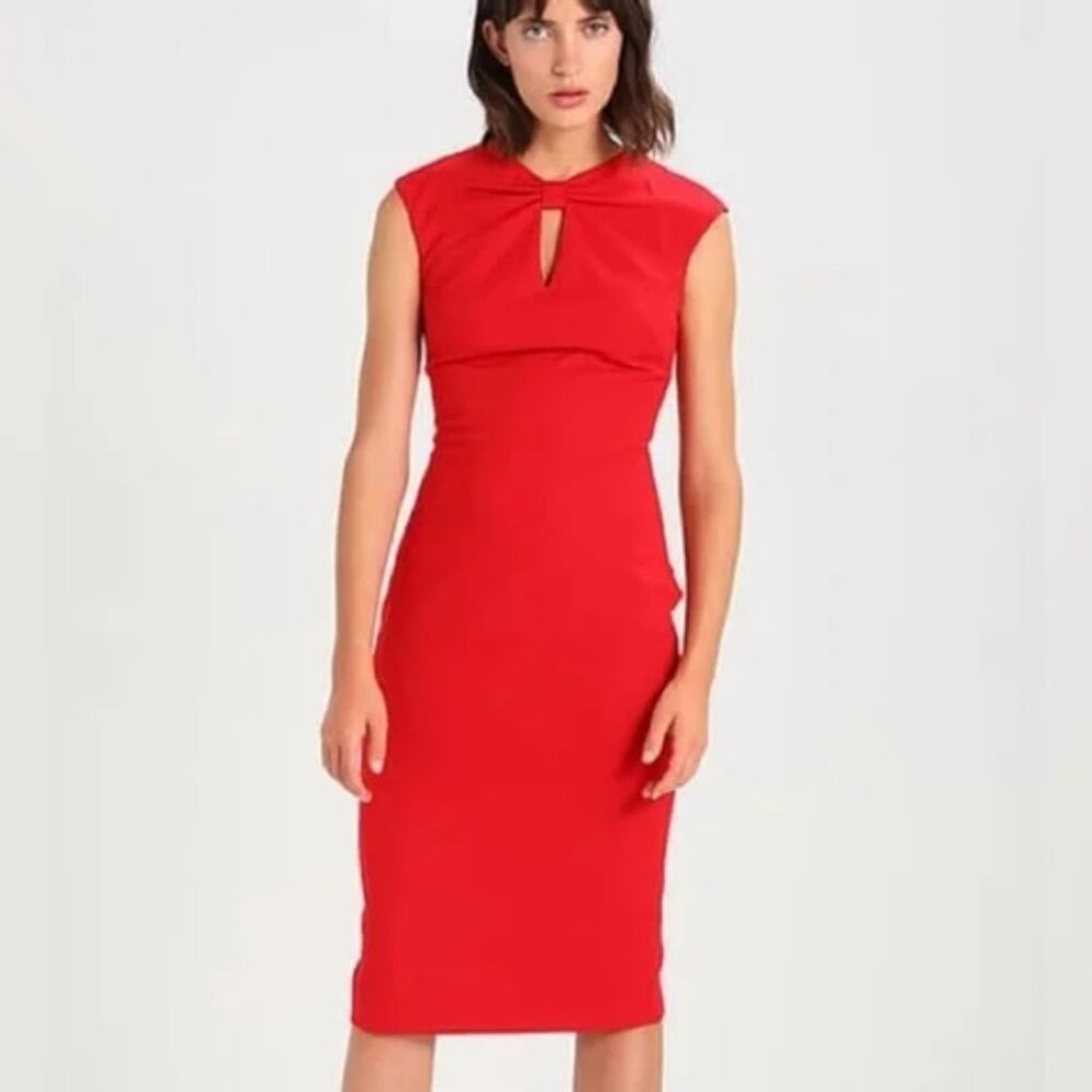 Ted Baker London Kezzia Red Bow Midi Bodycon Sheath Dress